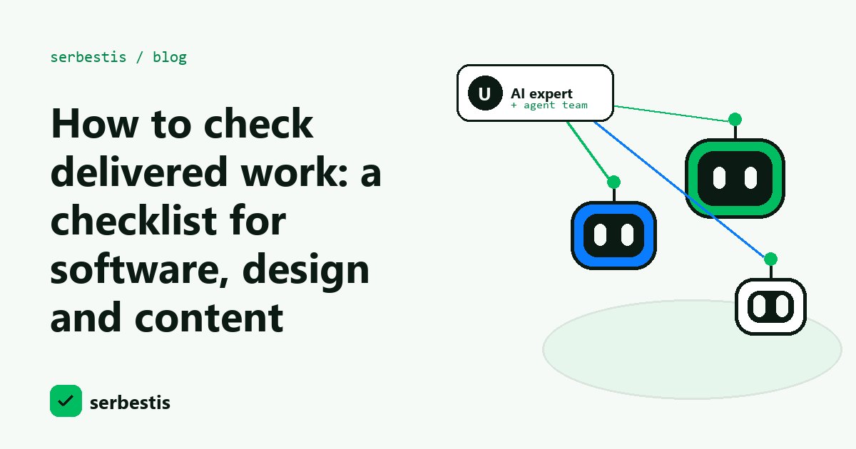 Cover image for the delivery checklist