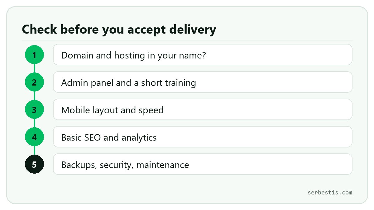 Website pre-delivery checklist