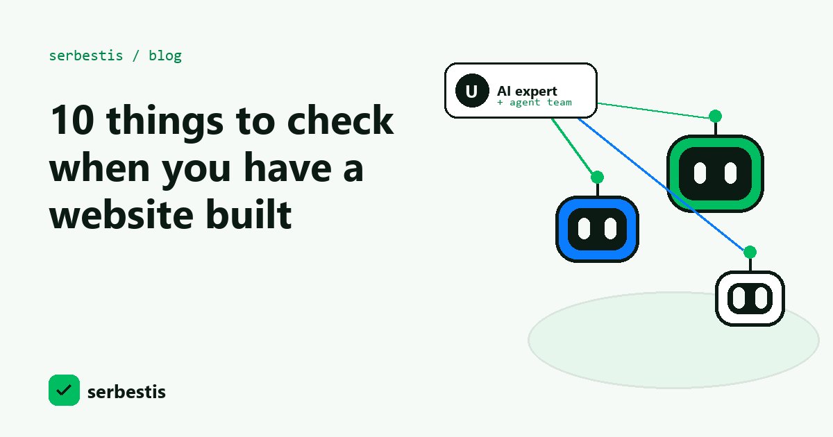 Cover image for things to check when having a website built