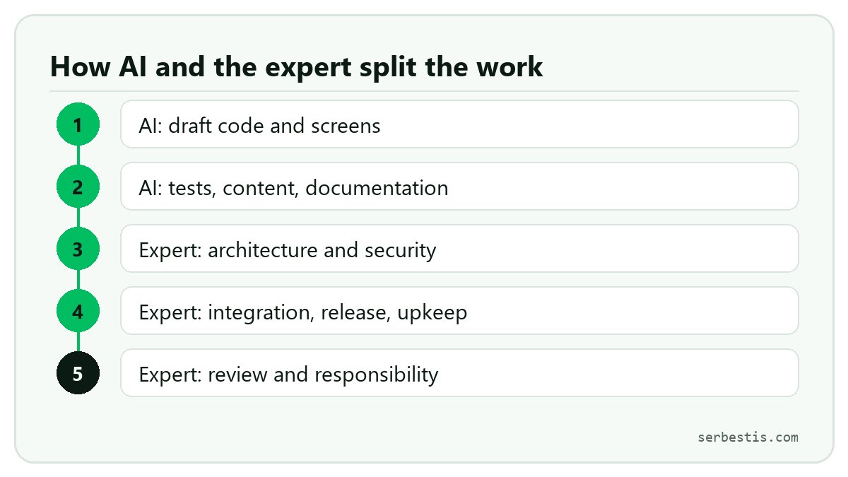 How AI and the expert split the work