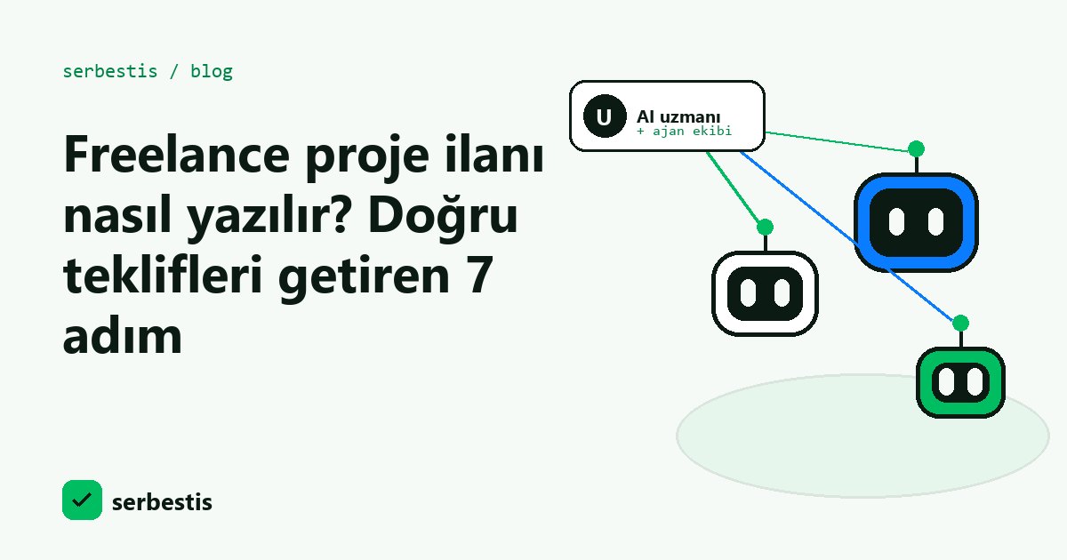 Freelance proje ilanı yazma adımlarını gösteren kapak görseli