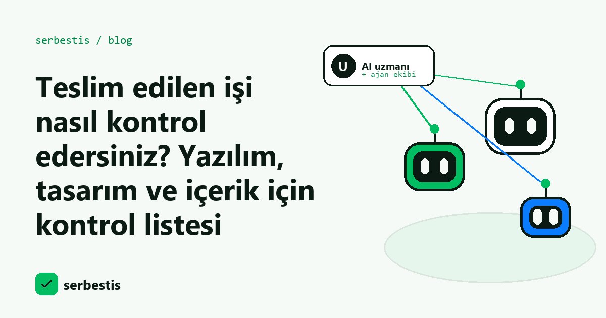 Teslim edilen işi kontrol etme listesi kapak görseli