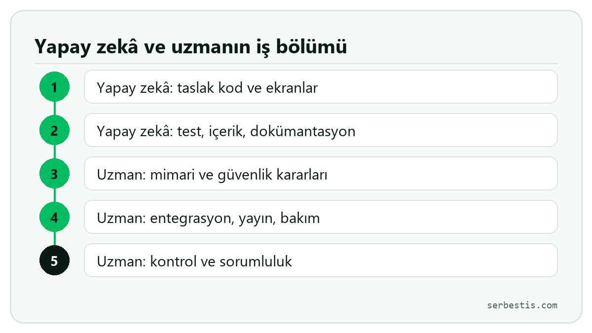 Yapay zekâ ile uzmanın iş bölümü